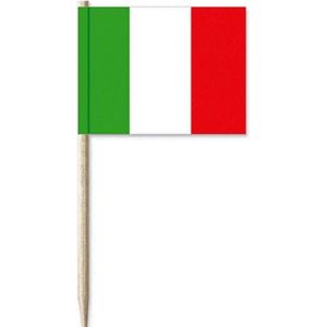 Cocktailprikkers Italie 200x stuks - Italiaanse vlag feestartikelen/versieringen