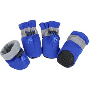 SBVR - Hondenschoenen Met Gripzolen Elastische Sluiting En Waterbestendig - 4 St. - Blauw - 6 x 5 cm