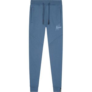 Malelions Malelions Junior Essentials Trackpants Jongens - trainingsbroek - Blauw - Maat 176