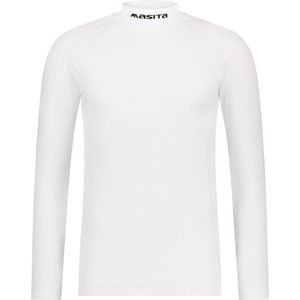 Masita | Thermoshirt Dames Lange Mouw Colshirt Skin Trainingsshirt Heren Kind Unisex 100% Polyester Sneldrogend - WHITE - 140