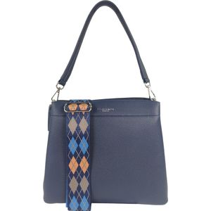 Flora & Co fashion trendy handtas blauw