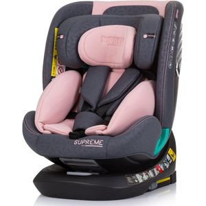 Chipolino Supreme Flamingo I-Size Autostoel - Geschikt vanaf de geboorte tot 135 cm - 360° draaibare zitting