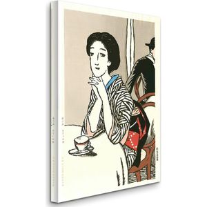 Takehisa Yumeji - Woman at Cafe - Vrouw in een café (1900 - 1910s) - 3:2