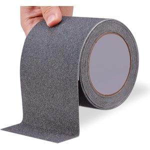 Anti sliptape - 10 cm x 5 m - Klustape - Anti-slip - Antislip rubber trap strip - zelfklevende tape - Antislip Strip - Tape - Stickers - Waterbestendig - Voor Binnen en Buiten - Ttraction grip tape - waarschuwingsband - voor Trap, Vloer, Drempel