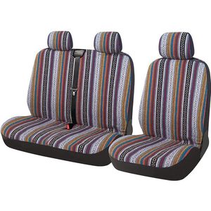 Baja Kleurrijke deken autostoelhoezen voorstoelen in antieke Stijl set universeel voor bestuurdersstoel en passagiersstoel vrachtwagen accessoires interieur