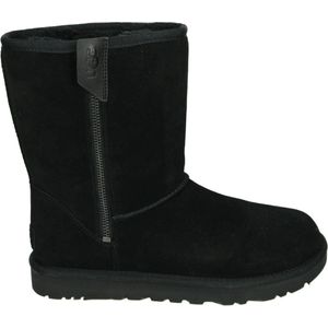 UGG CLASSIC SHORT BAILEY ZIP W - Gevoerde laarzenSnowbootsDames laarzen - Kleur: Zwart - Maat: 39