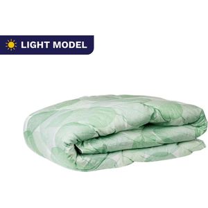 Zelesta Wonderbed Light Fresh Leaf 240x200cm - Dekbed zonder overtrek - 30 dagen proefslapen - Wasbaar hoesloos dekbed - Bedrukt dekbed - Dekbed met print - Zomerdekbed