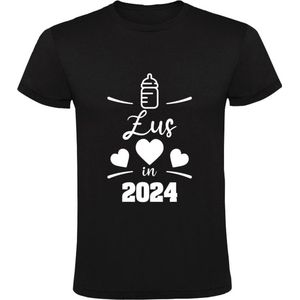 Zus in 2024 Kinder T-shirt | zusje | dochter | meisje | baby | bekend maken | Zwart