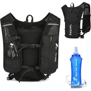 Hardloopvest met Hydratatiepack en 500 ml Waterfles voor Dames en Heren - Reflecterend en Ultra Lichtgewicht