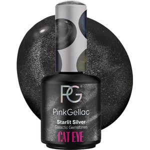 Pink Gellac Cat Eye Gellak - Starlit Silver 15 ml - Zonder Magneet - Zilver Gel Nagellak - Gel Nagels Producten