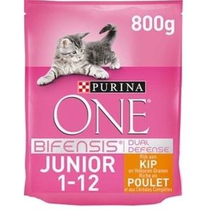 Purina ONE Junior - Kattenvoer - Kip & Volkoren Granen - 800g