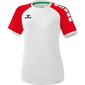 Erima Zenari 3.0 Shirt Korte Mouw Dames - Wit / Rood | Maat: 46