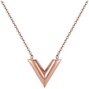 Marama - Ketting Amor Rosé Goud - verstelbaar - nikkelvrij - rosé gold plated - damesketting - sieraden - liefde - hartje