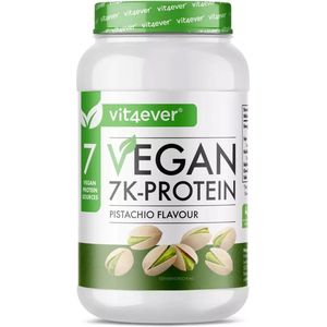 Vit4ever - Vegan 7K Protein - 1kg - Pistache smaak - Zuiver plantaardig proteïnepoeder met rijst-, amandel-, soja-, erwten-, hennep-, cranberry- en zonnebloemproteïnen