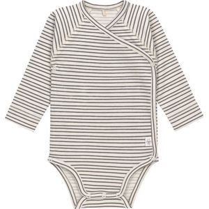 Lässig newborn romper streepjes grijs