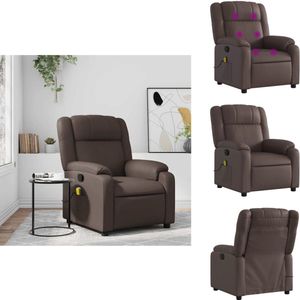 vidaXL Massagestoel - Massagestoelen - Fauteuil - Relaxfauteuil - Massagestoel verstelbaar kunstleer bruin