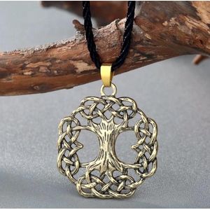 Levensboom in Knoop - carnaval - Tree of Life - Yggdrasil - ‎Ketting - Viking - Halloween - Spiritueel - Hanger - Accessoires - Larpcenter.nl - Cadeau - Keltisch- Sieraden
