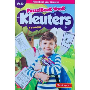 Denksport - Nr.12 Puzzelboek voor kleuters 4-6 jaar - Denksport junior - Puzzelboek - Kleurboek - Tekenen - Stiften - Puzzels kinderen - Puzzelboek kinderen - Puzzel - Puzzelboekje - Denksport puzzelboekjes - Puzzel 4 jaar - Puzzel kinderen 4 jaar