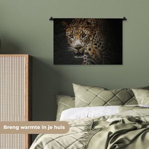 Wandkleed - Wanddoek - Luipaard - Wilde dieren - Licht - 60x40 cm - Wandtapijt