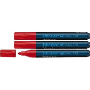 Schneider lakmarker - Maxx 270 - 1-3 mm - rood - 3 stuks - S-127002-3