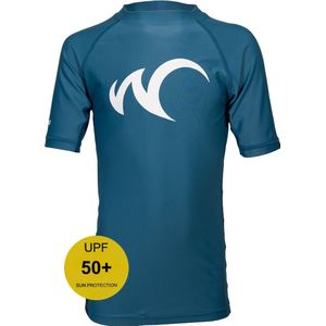 Watrflag Rashguard Valencia Kids - Blauw - UV beschermend surf shirt korte mouw 140