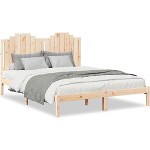 vidaXL - Bedframe - extra - lang - zonder - matras - massief - hout - 160x210 - cm