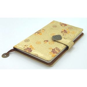 Dagboek - Notebook Chinese Yun Brocade - Journal - Pearl - Hardcover met magneet slot - 22 x 15 cm.