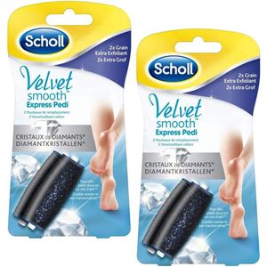 Scholl Velvet Smooth Wet & Dry Roller Heads Regular 2pcs