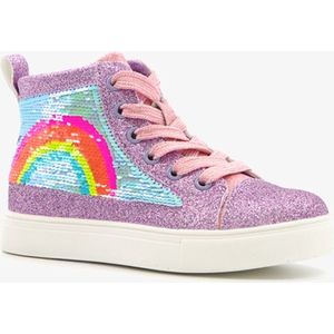 Bue Box meisjes sneakers met regenboog - Paars - Uitneembare zool - Maat 32