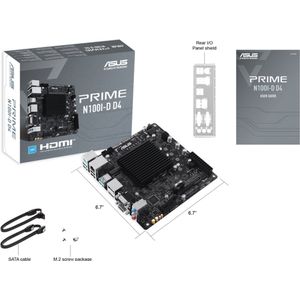 ASUS PRIME N100I-D D4 - Moederbord - Mini-ITX - CPU onboard - Intel N100
