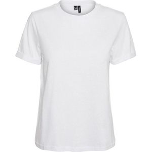 Vero Moda T-shirt Vmpaula S/s T-shirt Ga Noos 10243889 White Dames Maat - XXL