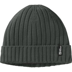 Jack Wolfskin RIB KNIT BEANIE Unisex Sportmuts - slate green - Maat One Size