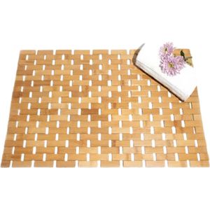 Arboledia Bamboe Badmat - Antislip Douchemat - 60x40 CM - Badkamermat - Badmat Antislip - Badmat Bamboe - Houten Badmat
