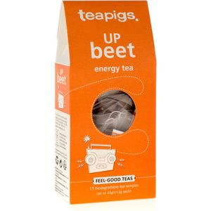 teapigs Up Beet - Energy Tea - 15 Tea Bags (6 doosjes / 90 zakjes)