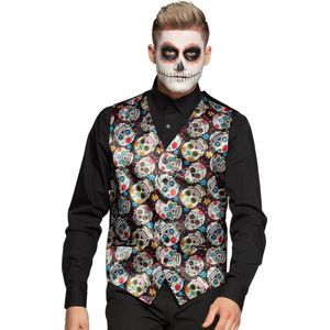Boland - Gilet Day of the dead (M/L) - Volwassenen - Day of the dead - Halloween en Horror