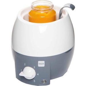 Flessenwarmer voor babyvoeding - Veilig opwarmen met automatische temperatuurregeling - Bescherming tegen Overhitting - Grijs