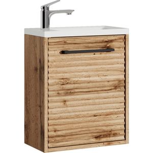 Badplaats Toiletmeubel Etna 40 x 22 cm - Eiken - Fonteinmeubel met Wastafel