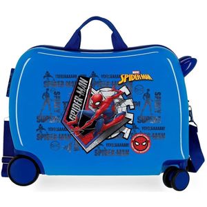 Marvel rol zit jongens kinderkoffer great power blauw