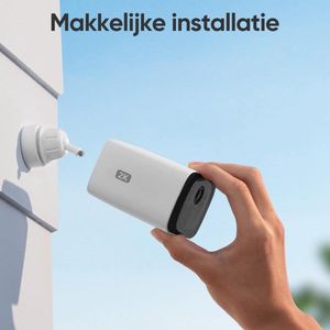 Buitencamera - ""Veiligheid in 2K: Draadloze Buitencamera zonder Maandelijkse Kosten, 2,4GHz Wifi, Compatibel met HomeBase 3 voor Ultieme Bewaking en Gemoedsrust.
