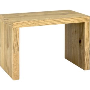 HakuShop Bijzettafel - Blank-eiken - MDF - 40mm dik blad - 50x30x35cm