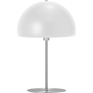 Platinet PTL2021W Tafellamp - E27 maximaal 25W - metalen voet - ronde kap - 1,5 meter kabel - chroom / wit