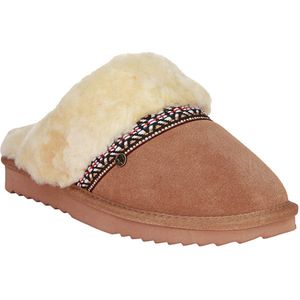 Warmbat Flurry Suede Tape Cognac Pantoffel