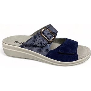 Rohde -Dames - blauw donker - slippers & muiltjes - maat 37