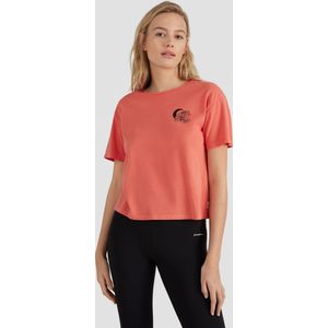 O'Neill T-Shirt Women SURFER GIRL T-SHIRT Sunrise Red Xl - Sunrise Red 100% Katoen Round Neck