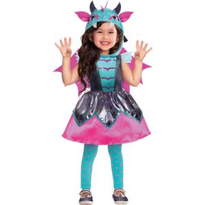 Amscan Verkleedjurk Little Mystic Dragon Meisjes Roze Maat 6-8 Jaar