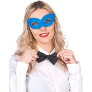 PARTY PLAY - Blauwe half masker voor volwassenen - Maskers > Masquerade masker