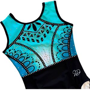 Sparkle&Dream Turnpakje Zara Mint - Maat AXXXL L/XL - Gympakje voor Turnen, Acro, Trampoline en Gymnastiek