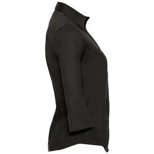 Russell Collectie Dames/Dames 3/4 Mouw Easy Care Gevoelig overhemd (Zwart)
