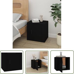 The Living Store Nachtkastje 50x39x47 cm zwart - Nachtkastje - Nachtkast - Bijzettafel - Houten Meubels - Zwart Meubilair