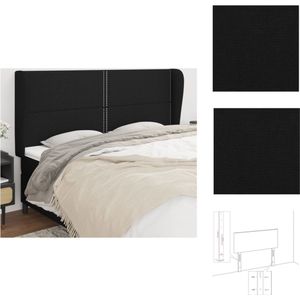 vidaXL Hoofdbord - 163 x 23 x 118/128 cm - Zwart - Duurzaam stof - hout - Verstelbaar - Bedonderdeel